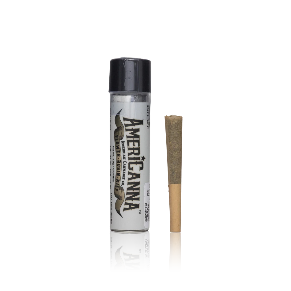 AmeriCanna 2 Pack Pre-Rolls Flower Rosin Kief Pre-Rolls