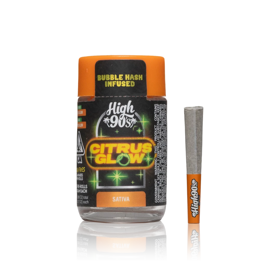 High 90s BUbble Hash Infused Pre-Rolls 5 Pack
